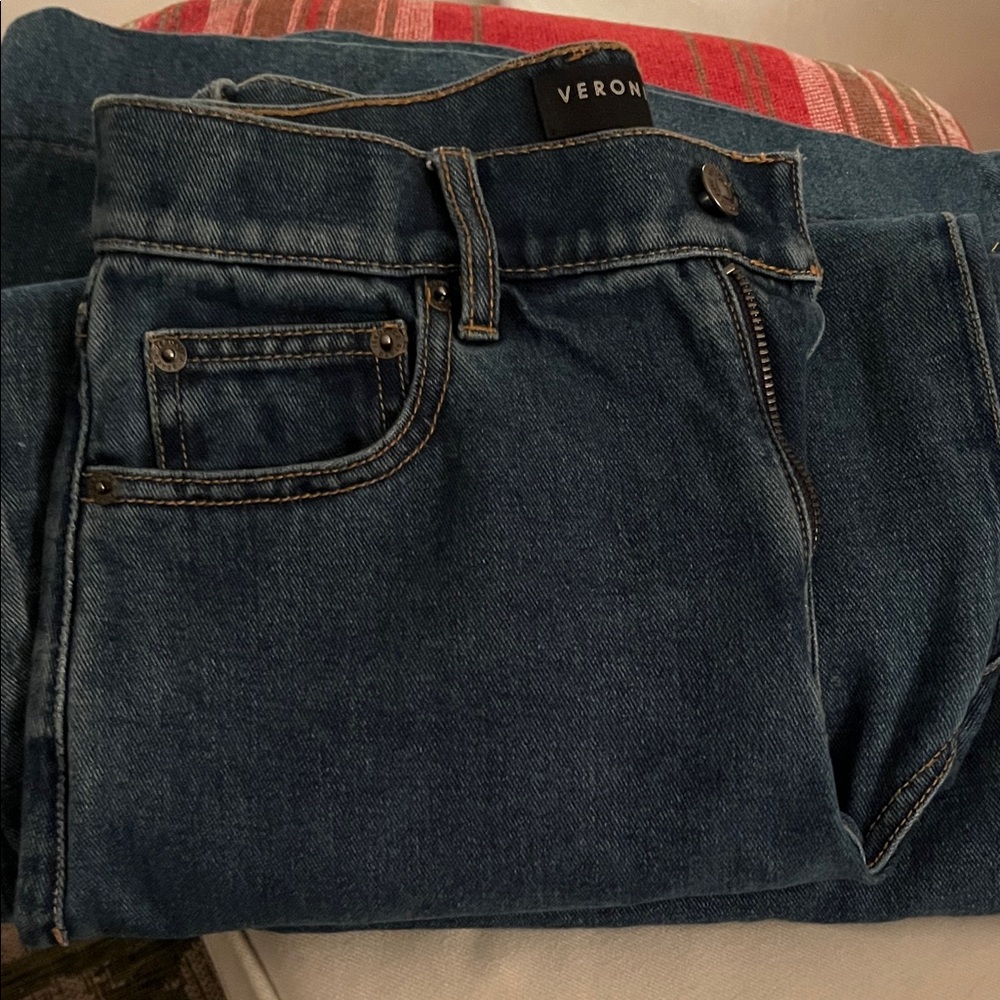 Veronica Beard Dark Blue Women’s Jeans - Extra Wide Leg, High Rise.